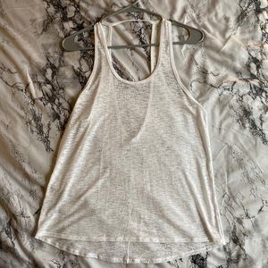 lululemon burnt out white tank size 6
